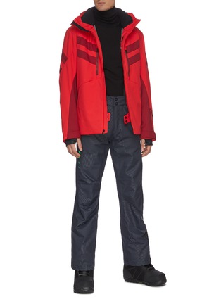 模特儿示范图 - 点击放大 - ROSSIGNOL - 拼色条纹夹棉连帽滑雪夹克