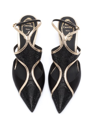 细节 - 点击放大 - RENÉ CAOVILLA - x Peggy Guggenheim eyewear搭带仿水晶露跟鞋