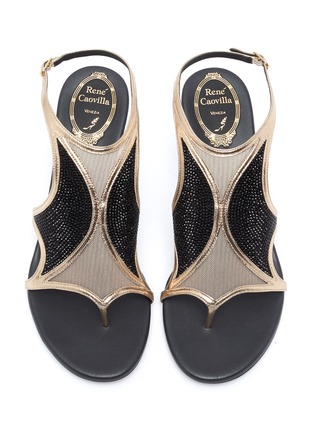 细节 - 点击放大 - RENÉ CAOVILLA - x Peggy Guggenheim eyewear搭带仿水晶高跟凉鞋