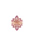 首图 - 点击放大 - SARAH ZHUANG - 钻石粉色蓝宝石18k玫瑰金花卉造型戒指
