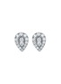 模特儿示范图 - 点击放大 - SARAH ZHUANG - 可拆式钻石18K白金流苏吊坠耳环