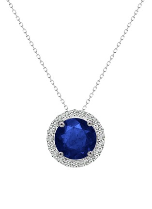 首图 - 点击放大 - GENTLE DIAMONDS - CORY培育蓝宝石及钻石18k白金吊坠项链