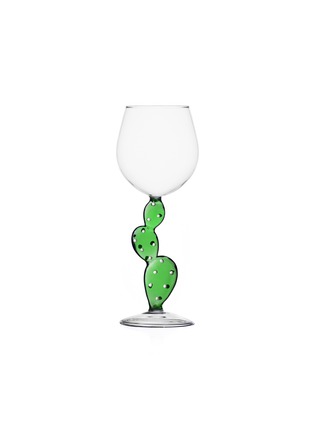 首图 –点击放大 - ICHENDORF MILANO - Deset Plants拼色仙人掌造型手柄玻璃红酒杯－绿色