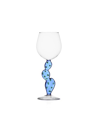 首图 –点击放大 - ICHENDORF MILANO - Deset Plants拼色仙人掌造型手柄玻璃红酒杯－浅蓝色
