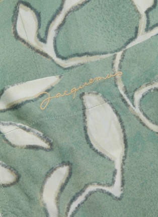  - JACQUEMUS - La chemise Jean拼色树叶图案短袖衬衫