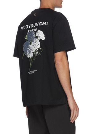背面 - 点击放大 - WOOYOUNGMI - 品牌名称花卉图案纯棉T恤
