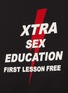 细节 - 点击放大 - NEIL BARRETT - EXTRA SEX EDUCATION拼色英文字闪电图案纯棉T恤