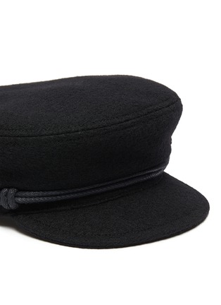 细节 - 点击放大 - MAISON MICHEL - NEW ABBY儿童款编织帽带羊毛短檐帽