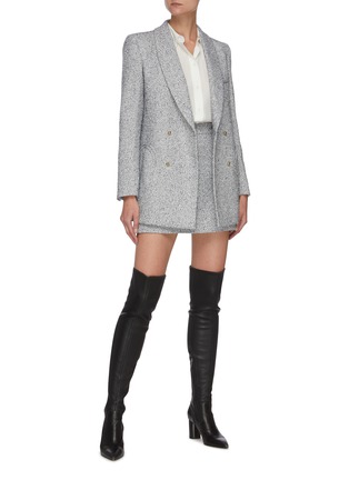 模特儿示范图 - 点击放大 - BLAZÉ MILANO - LADY MOURA双排扣混棉西服外套