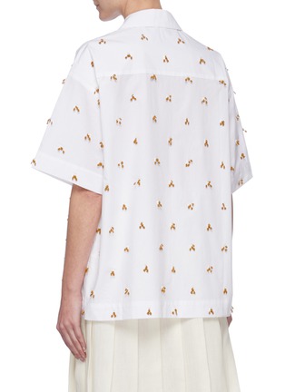 背面 - 点击放大 - JACQUEMUS - LA CHEMISE JEAN珠饰点缀纯棉短袖衬衫