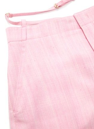  - JACQUEMUS - LE SHORT GARDIAN腰带褶裥混丝短裤