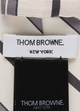 细节 - 点击放大 - THOM BROWNE - 拼色条纹领带