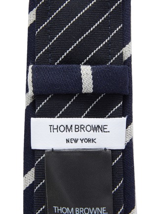 细节 - 点击放大 - THOM BROWNE - 拼色条纹混羊毛领带