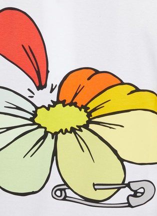  - MARNI - 品牌名称花卉图案纯棉T恤