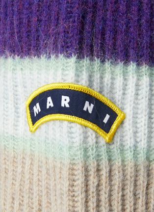  - MARNI - logo拼色混初剪羊毛针织开衫