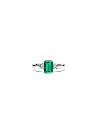 首图 - 点击放大 - GENTLE DIAMONDS - JULIET培育祖母绿及钻石18k白金戒指