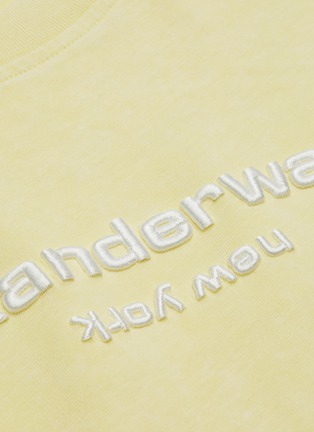  - ALEXANDERWANG - logo刺绣酸洗纯棉长袖T恤