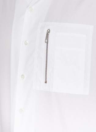  - NEIL BARRETT - 拼色设计拉链口袋纯棉短袖衬衫