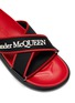细节 - 点击放大 - ALEXANDER MCQUEEN - logo交叉搭带拖鞋