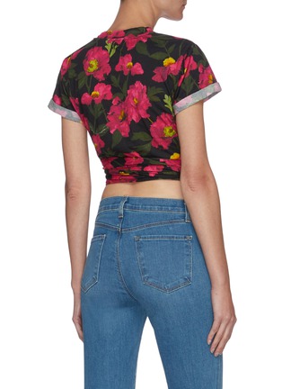 背面 - 点击放大 - ALICE + OLIVIA - JASPER系结褶裥花卉图案纯棉T恤