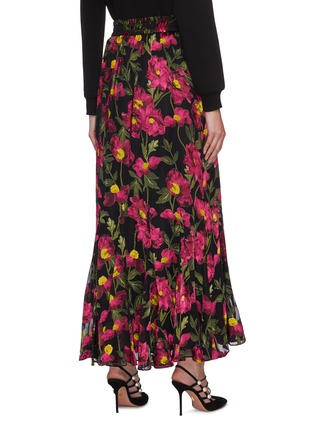 背面 - 点击放大 - ALICE + OLIVIA - ELZA花卉图案褶裥混丝半裙