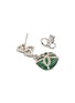 细节 - 点击放大 - SAMUEL KUNG - Diamond jade green garnet 18k white gold earrings
