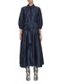 首图 - 点击放大 - GABRIELA HEARST - x Lane Crawford 170周年系列CERVANTES腰带泡泡袖褶裥亚麻混丝连衣裙