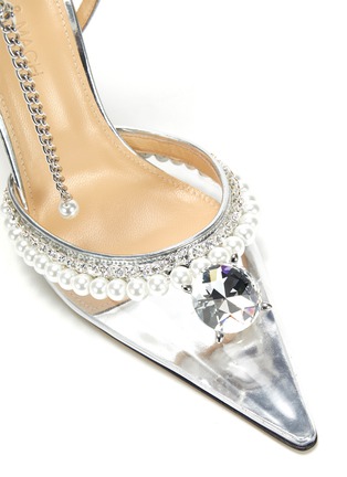 细节 - 点击放大 - MACH & MACH - 仿水晶人造珍珠PVC高跟鞋