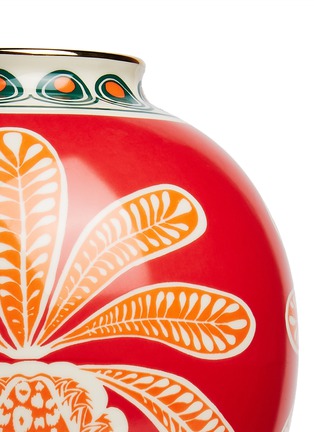 细节 –点击放大 - LA DOUBLEJ - X ANCAP中号抽象菠萝图案陶瓷花瓶