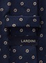 细节 - 点击放大 - LARDINI - 拼色花卉提花丝混亚麻领带
