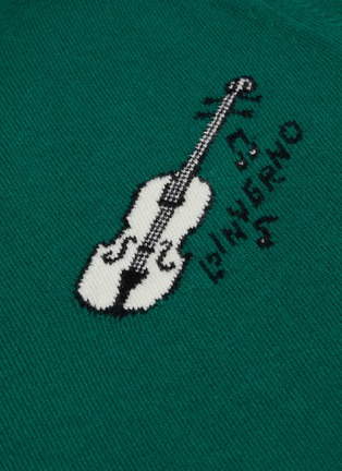  - DREYDEN - X MR SLOWBOY小提琴图案羊绒针织衫