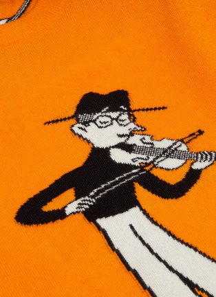  - DREYDEN - X MR SLOWBOY小提琴家图案羊绒针织衫