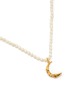 细节 - 点击放大 - HERMINA ATHENS - MELIES皱感弯月造型镀金纯银吊坠淡水珍珠项链