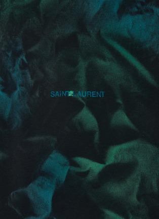  - SAINT LAURENT - logo拼色抽象扎染图案纯棉T恤