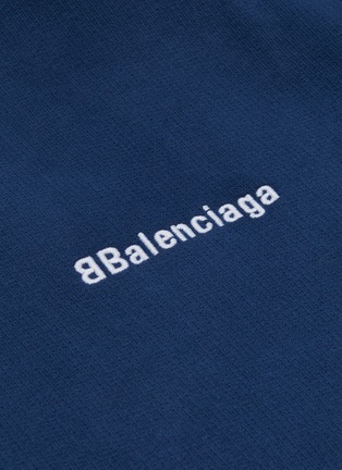  - BALENCIAGA - 拼色logo纯棉连帽卫衣