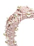 细节 - 点击放大 - LELE SADOUGHI - 人造珍珠点缀拼色千鸟格扭结发箍