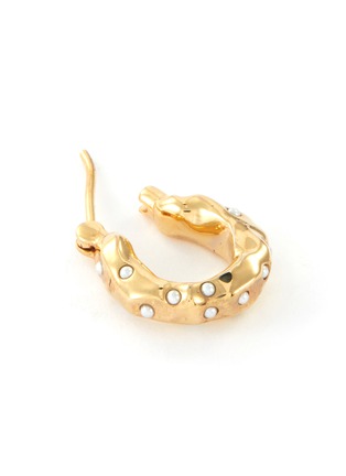细节 - 点击放大 - JOANNA LAURA CONSTANTINE - 人造珍珠点缀几何造型镀金金属耳环