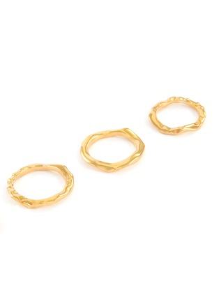 细节 - 点击放大 - JOANNA LAURA CONSTANTINE - 几何造型镀金金属戒指套装