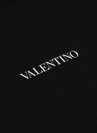  - VALENTINO GARAVANI - 拼色品牌名称纯棉T恤