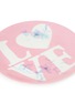 细节 –点击放大 - YATO - 小号手绘英文字母花卉图案陶瓷餐盘 - 粉红色