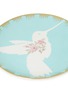 细节 –点击放大 - YATO - 小号手绘蜂鸟花卉图案陶瓷餐盘 - 浅蓝色