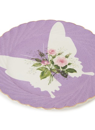 细节 –点击放大 - YATO - 大号手绘蝴蝶图案陶瓷餐盘 - 紫色
