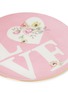 细节 –点击放大 - YATO - 大号手绘英文字母花卉图案陶瓷餐盘 - 粉红色