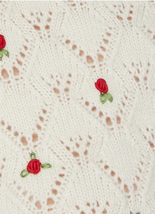 玫瑰刺绣镂空几何图案针织衫展示图