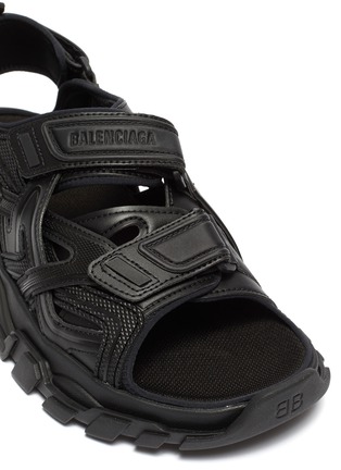细节 - 点击放大 - BALENCIAGA - 镂空搭叠凉鞋