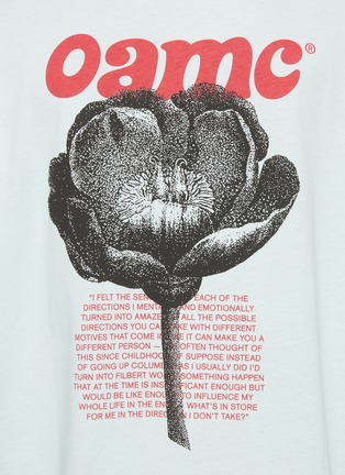  - OAMC - 品牌名称花卉图案纯棉T恤