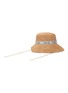 模特儿示范图 - 点击放大 - JW ANDERSON - 不对称logo帽带编织拉菲草渔夫帽