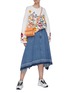 模特儿示范图 - 点击放大 - JW ANDERSON - 花卉图案短款绵羊毛针织衫