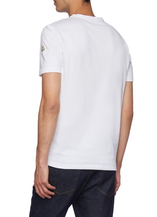 背面 - 点击放大 - MONCLER - logo拼色条纹纯棉T恤