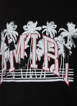  - AMIRI - 品牌名称棕榈树图案纯棉T恤